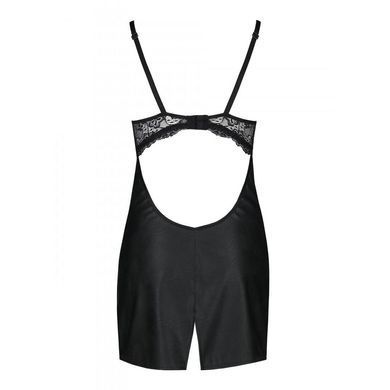 Бебі-дол з еко-шкіри та мережива Loona Chemise black XXL/XXXL - Passion SO5360 фото