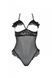 Еротичне боді Passion DOLLY BODY, S/M, black, з відкритими чашками SO9702 фото 3