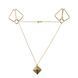 SX0844 Затискачі для сосків з важкою підвіскою LOCKINK Nipple Clamps with Heavy Pendant, золотисті SX0844 фото 1