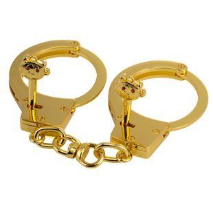 Наручники LOCKINK Pretty-sub Handcuffs, золотисті, металеві, можна відкрити без ключа SX0896 фото