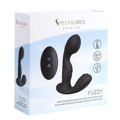 Вібромасажер простати S Pleasures Premium FUZZY, чорний, з рельєфом, 10 режимів вібрації SX1612 фото