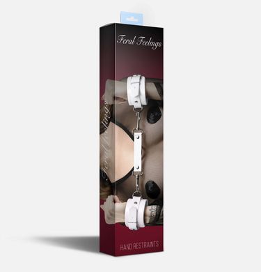 Наручники Feral Feelings - Hand Restraints White, натуральна шкіра SX3971 фото