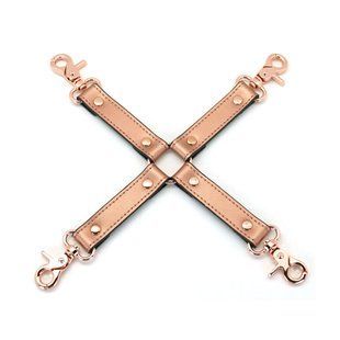 Хрестовина для фіксації Liebe Seele Rose Gold Memory Hog Tie, натуральна шкіра, рожеве золото SO9498 фото