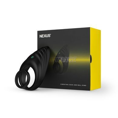 Ерекційне віброкільце Nexus Enhance Vibrating Cock and Ball Ring, подвійне SO6639 фото