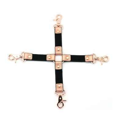 Хрестовина для фіксації Liebe Seele Rose Gold Memory Hog Tie, натуральна шкіра, рожеве золото SO9498 фото