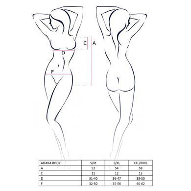 Боді монокіні ADARA BODY red L/XL - Passion EL10104 фото