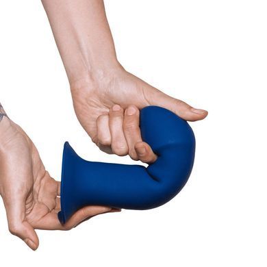 Двошаровий дилдо Adrien Lastic Hitsens 1 Blue, підходить для страпона, діаметр 4,5 см, довжина 17,7 см SX1273 фото