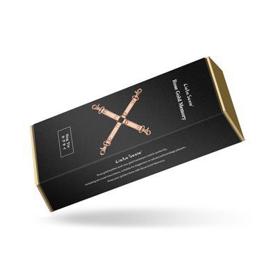 Хрестовина для фіксації Liebe Seele Rose Gold Memory Hog Tie, натуральна шкіра, рожеве золото SO9498 фото