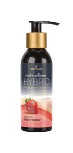 Змазка водно-силіконова Sensuva Hybrid Strawberry (125 мл) без цукру, можна для оральних пестощів SO3245 фото