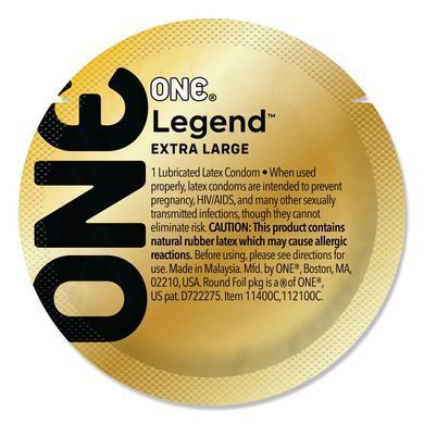 Набір презервативів ONE Legend XL, 100 шт, збільшений розмір, розширення на кінці, паковання-тубус SX0737 фото
