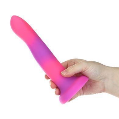 Фалоімітатор, що світиться в темряві, ADDICTION Rave 8&Prime;, Glow in the Dark Dildo Pink Purple, 20,3 см SO6850 фото