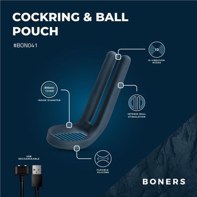 Ерекційне кільце Boners Cockring & Ball Stimulator SX3051 фото