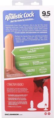 Фалоімітатор, що кінчає Doc Johnson The Realistic Cock ULTRASKYN - Squirting 9,5 Inch Chocolate SX4470 фото