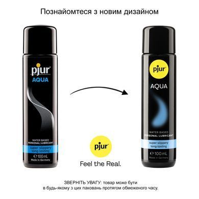 Лубрикант на водній основі pjur Aqua 100 мл, ефект оксамитової шкіри без прилипання PJ10340 фото
