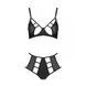 Комплект з екошкіри: бюстгальтер та трусики з перфорацією Tamaris Set black L/XL &mdash; Passion SO5796 фото 3