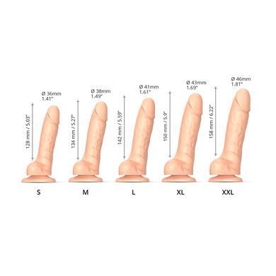 Реалістичний фалоімітатор Strap-On-Me Sliding Skin Realistic Dildo Vanille - M, ефект рухливої шкіри SO6253 фото