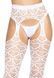 Leg Avenue Heart net suspender hose OS White SO7910 фото 6