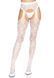 Leg Avenue Heart net suspender hose OS White SO7910 фото 1