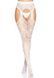 Leg Avenue Heart net suspender hose OS White SO7910 фото 3
