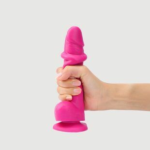 Реалістичний фалоімітатор Strap-On-Me Sliding Skin Realistic Dildo Fuchsia - M, ефект рухливої шкіри SO6255 фото