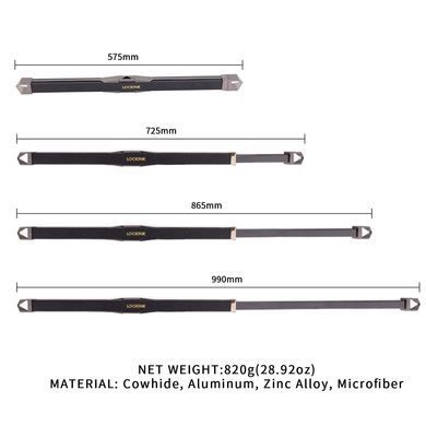 Фіксатор-розпірка LOCKINK Adjustable Spreader Bar Set, чорний, шкіряний, ремені для шиї, рук/ніг SX0853 фото