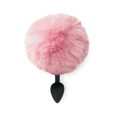 Силіконова анальна пробка М Art of Sex - Silicone Bunny Tails Butt plug, колір Рожевий, діаметр 3,5 SO6693 фото
