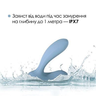 Смарт-вібратор в трусики Svakom Erica Dusty Blue, дуже гнучкий, 2 мотори SO8978 фото