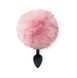 Силіконова анальна пробка М Art of Sex - Silicone Bunny Tails Butt plug, колір Рожевий, діаметр 3,5 SO6693 фото 2