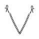 Затискачі для сосків Bedroom Fantasies Nipple Clamps with Chain - Black SO8817 фото 1