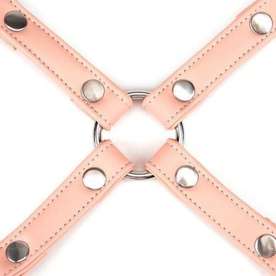 Хрестовина для фіксації Liebe Seele Dark Candy Pink Hogtie, з кільцем, 4 карабіни SX1661 фото