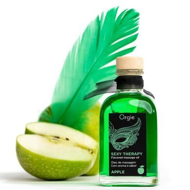 Набір для масажу Orgie &ndash; Sexy Therapy Apple (100 мл), їстівна розігрівальна олія + пір&rsquo;їнка SX1508 фото