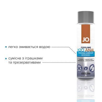 Анальна змазка System JO ANAL H2O &mdash; COOLING (120 мл) охолоджувальна, на водній основі SO1695 фото