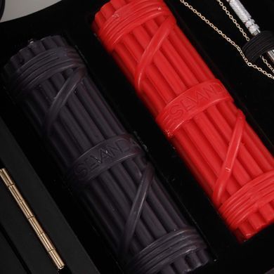 БДСМ-набір LOCKINK All-in-1 BDSM Play Kit, коричневий, ремені, маска, кляпи, анальні пробки, свічки SX0820 фото