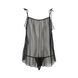 Сорочка прозора бебі дол MELANIA CHEMISE black XXL/XXXL - Passion, трусики, на тонких бретелях EL16306 фото 4