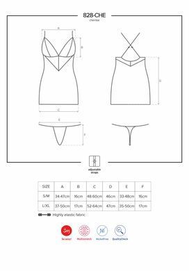 Obsessive 828-CHE-1 chemise & thong L/XL SO7172 фото