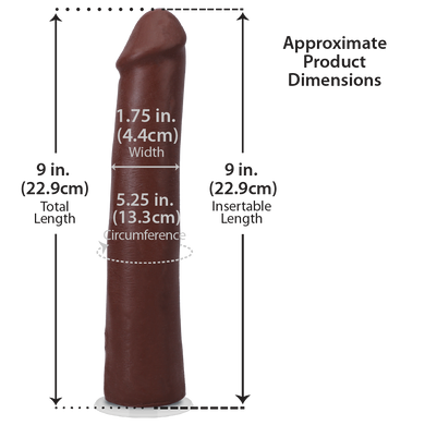 Фалоімітатор Doc Johnson The Realistic Cock ULTRASKYN - 9 Inch Chocolate SX4478 фото