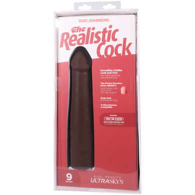 Фалоімітатор Doc Johnson The Realistic Cock ULTRASKYN - 9 Inch Chocolate SX4478 фото