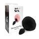 Силіконова анальна пробка М Art of Sex - Silicone Bunny Tails Butt plug, колір Чорний, діаметр 3,5 с SO6694 фото 3