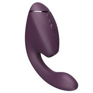 Подвійний вакуумний кліторальний стимулятор з вібрацією Womanizer Next Duo - Dark Purple SX3867 фото