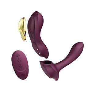 Смартвібратор у трусики Zalo &mdash; AYA Velvet Purple, насадка та пульт ДК SO6648 фото