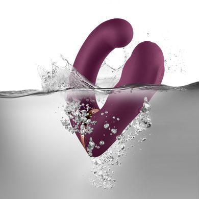 Подвійний вібратор Rocks Off Gemini Burgundy, 2 мотори, по 10 режимів, змінне положення ручки SX2425 фото