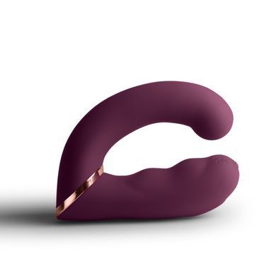 Подвійний вібратор Rocks Off Gemini Burgundy, 2 мотори, по 10 режимів, змінне положення ручки SX2425 фото