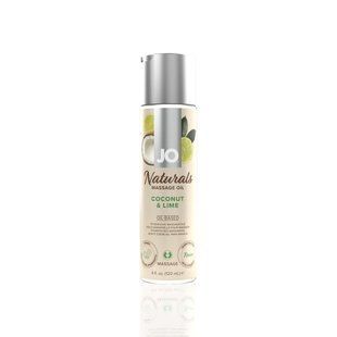 Масажна олія System JO &ndash; Naturals Massage Oil &ndash; Coconut & Lime з натуральними ефірними оліями (120 м SO6164 фото