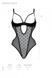 Еротичне боді Passion MARINA BODY, L/XL, black, з відкритими чашками SO9717 фото 5