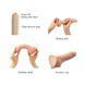 Реалістичний фалоімітатор Strap-On-Me Sliding Skin Realistic Dildo Vanille - L, ефект рухливої шкіри SO6261 фото 3