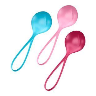 Вагінальні кульки Satisfyer Strengthening Balls (3шт), діаметр 3,8см, маса 62-82-98г, монолітні SO2302 фото