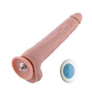 Фалоімітатор 11.8&Prime; з вібрацією для секс-машин Hismith Silicone Dildo with Vibe, KlicLok, пульт ДК SX4009 фото