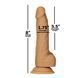 Фалоімітатор ADDICTION Dual Density Silicone Dildo Caramel 8&Prime;, присоска, діаметр 4,3 см, віброкуля SO8243 фото 4