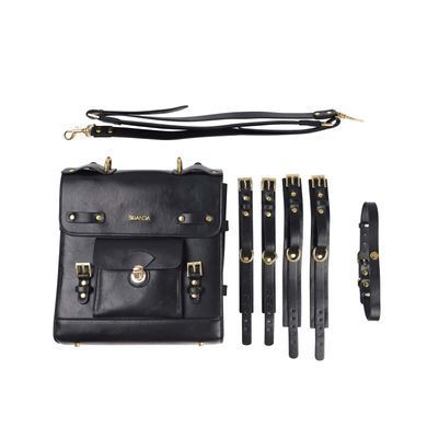 Сумка-трансформер для зберігання секс-іграшок LOCKINK Detachable JK Bag, чорна, ПВХ SX0862 фото