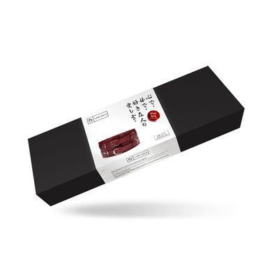 Шкіряний пояс для бондажу Liebe Seele Wine Red Waist Cuff, L Size SO9462 фото